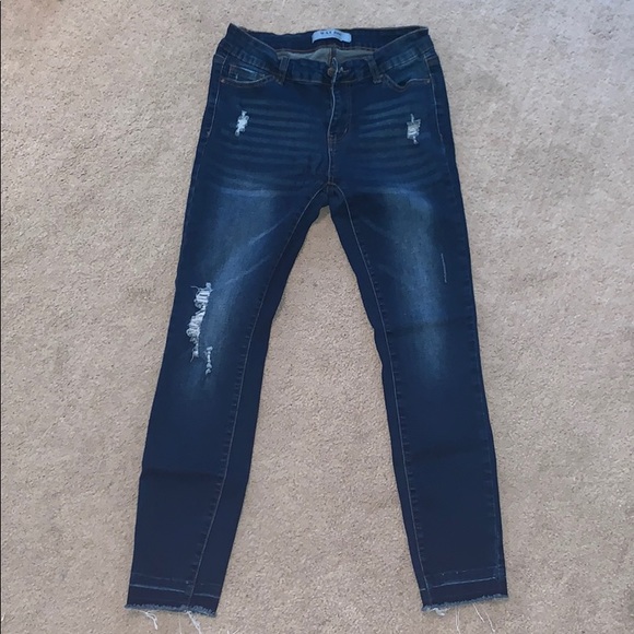 Wax Jean Pants - Wax Jean - Cropped Push Up Skinny Jeans